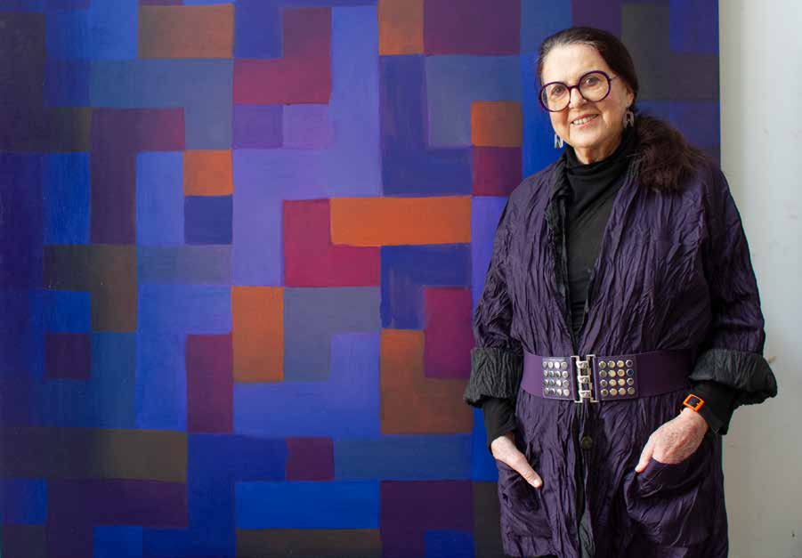Hanna Zawa-Cywińska photographed in front of Vortex